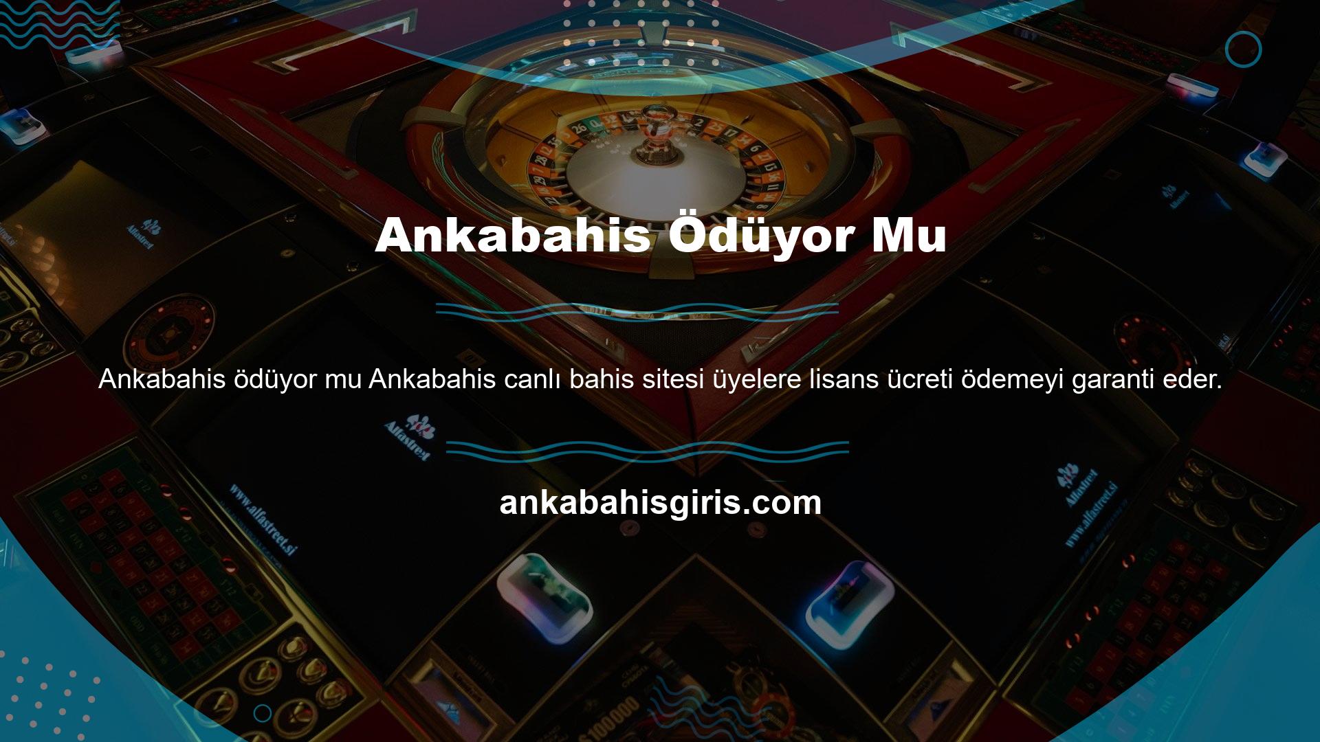 Şartlar ve koşullara göre Ankabahis, Türkiye'deki en büyük oyun arşivinden sorumludur